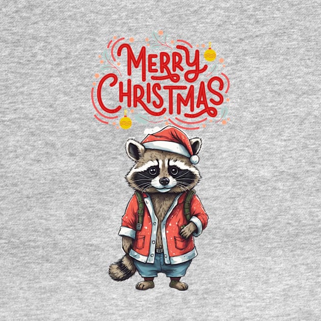 Christmas Raccoon by Trip Tank